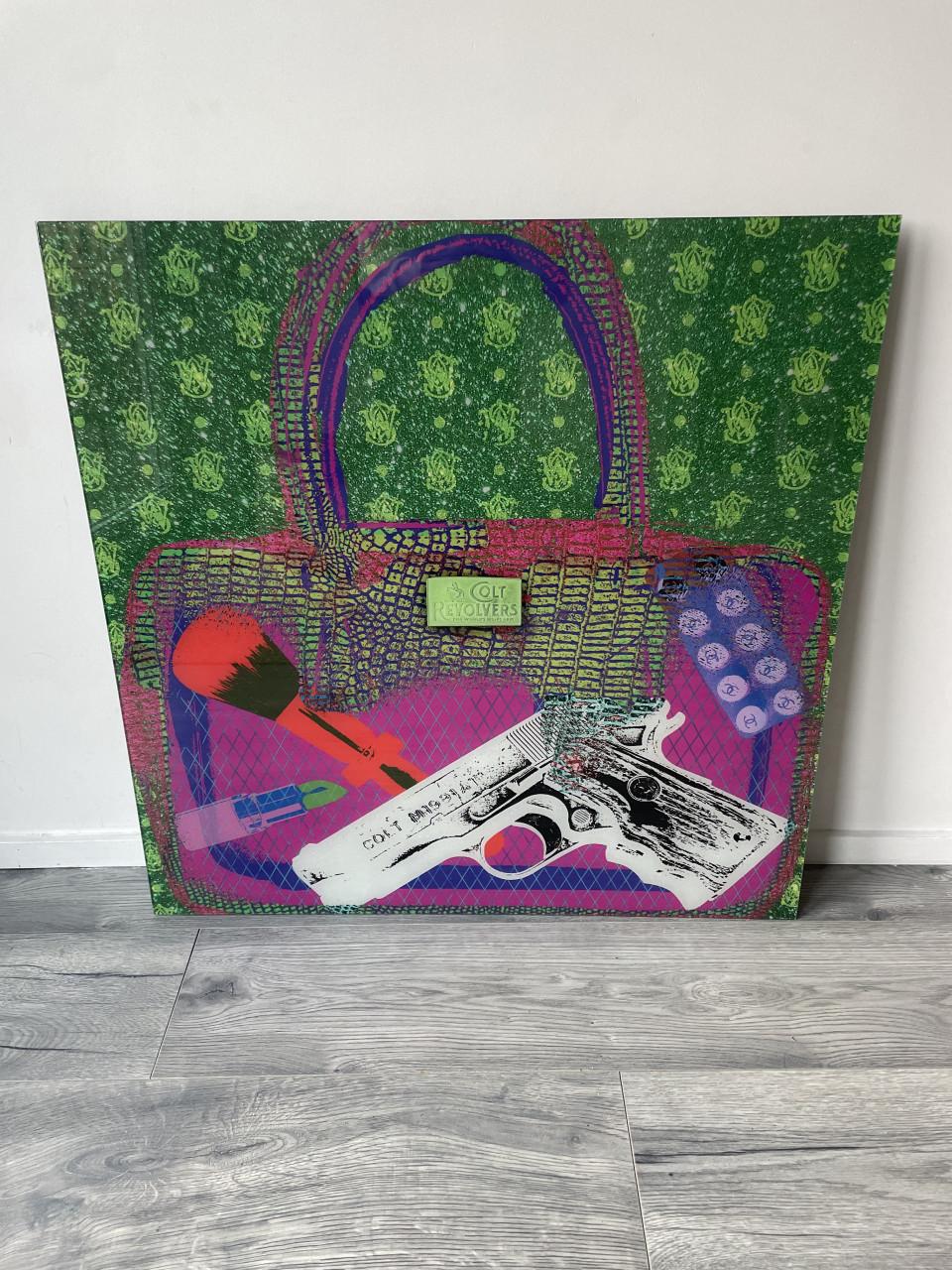 Modern kunstwerk Cobra Art damestas decoratie make up