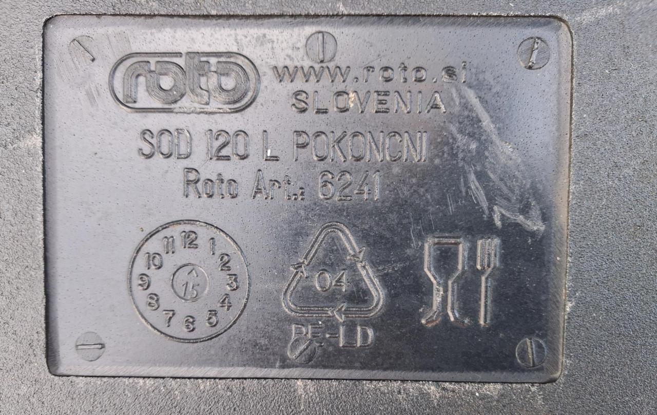Roto bruine regenton 120 liter met standaard