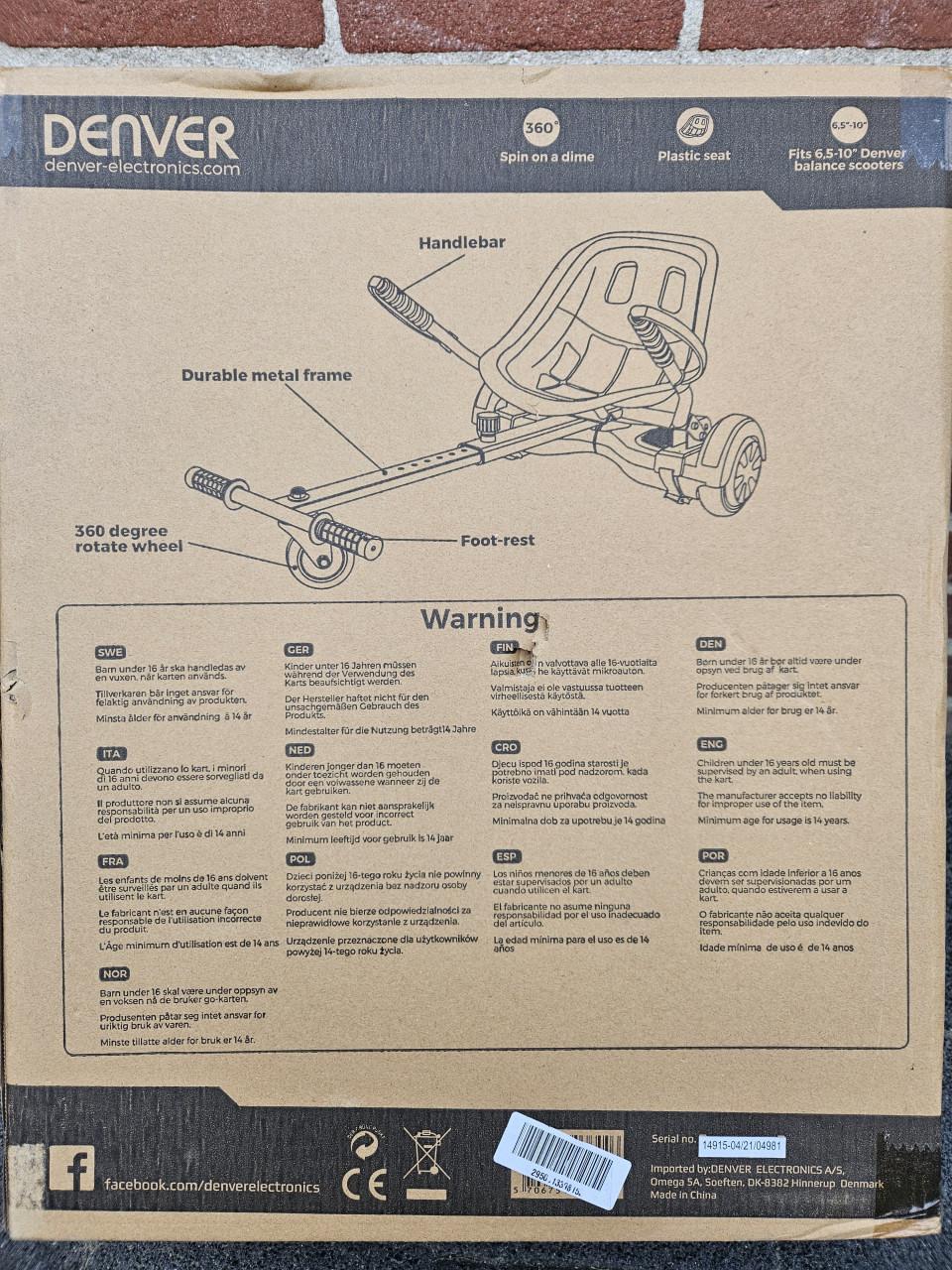 Denver hoverboard met hoverkart
