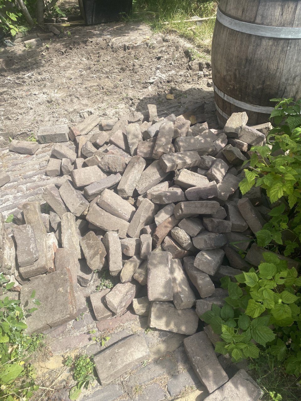 Mooie oude waaltjes ongelijke lengtes: stenen voor tuin 5m2