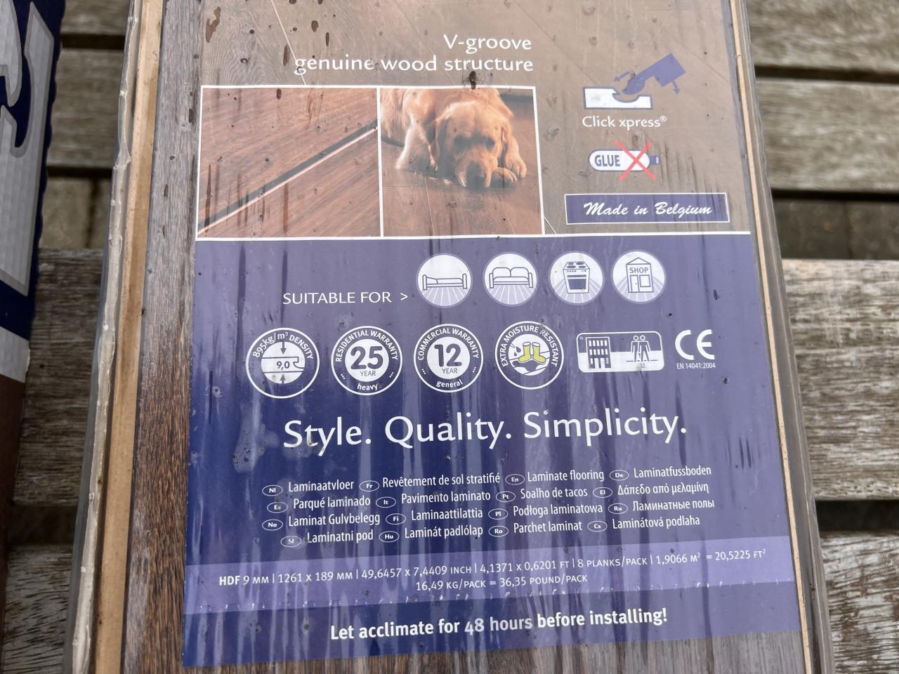 50-55m2 Tasmaanse Eiken laminaatvloer GERESERVEERD