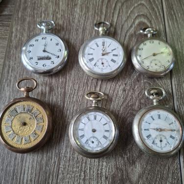 6 antieke zakhorloges