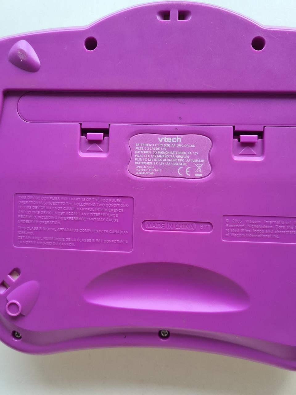 VTech Dora avonturenlaptop, een educatief speelgoedapparaat.