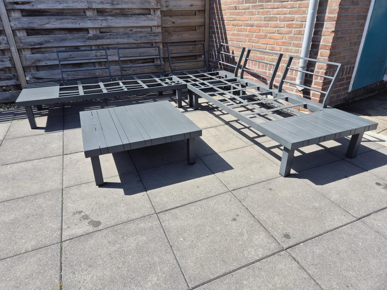 Aluminium Loungeset 246 x 246 cm (Bezorging mogelijk)