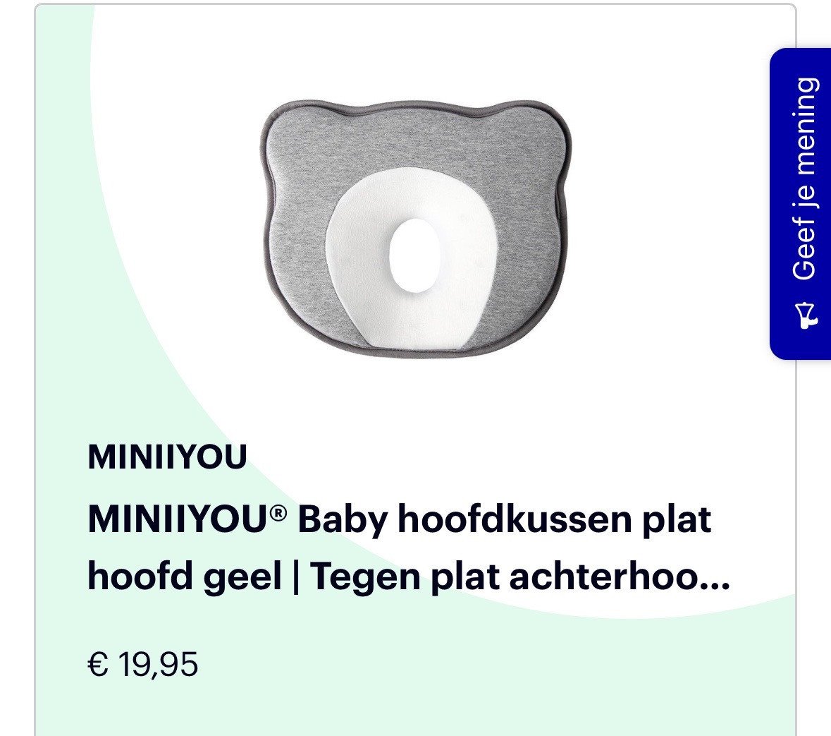 Hoofdkussen baby