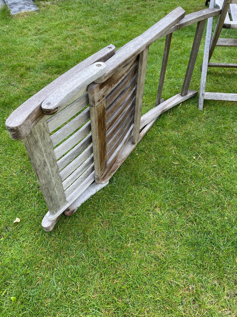 4 inklapbare hardhouten tuinstoelen
