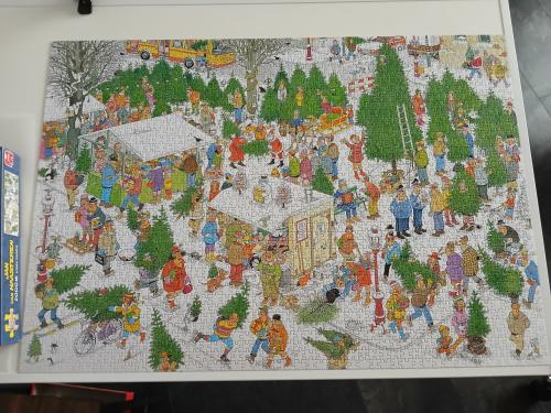 Jan van Haasteren puzzel Kerstbomen markt