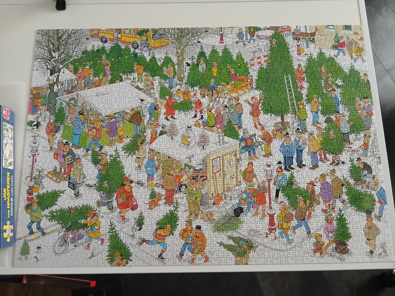 Jan van Haasteren puzzel Kerstbomen markt
