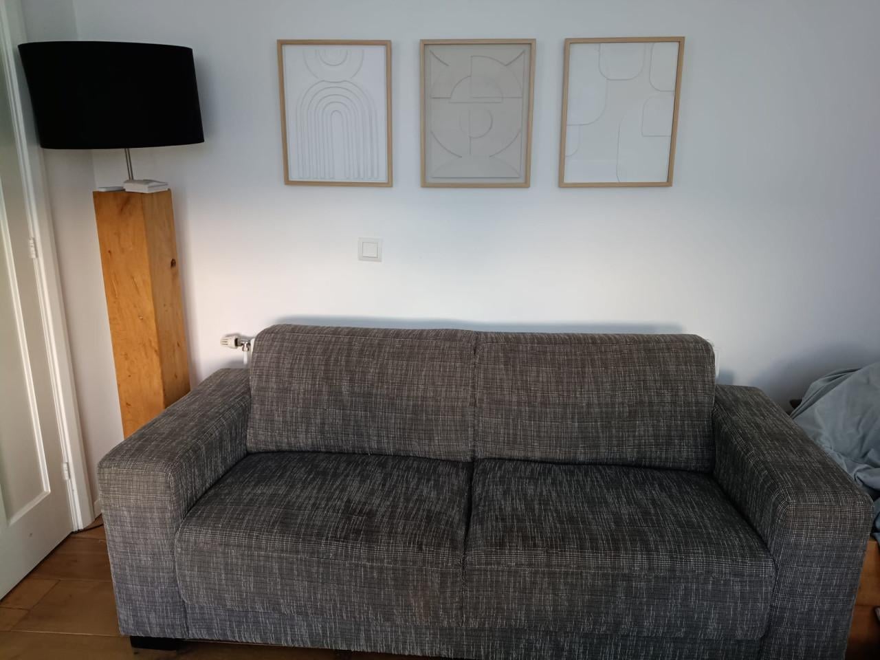 Antraciet 2,5-zitsbank – 190 cm - direct beschikbaar