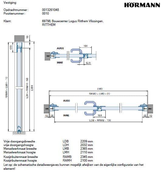 Hörmann openslaande garagedeur NT60