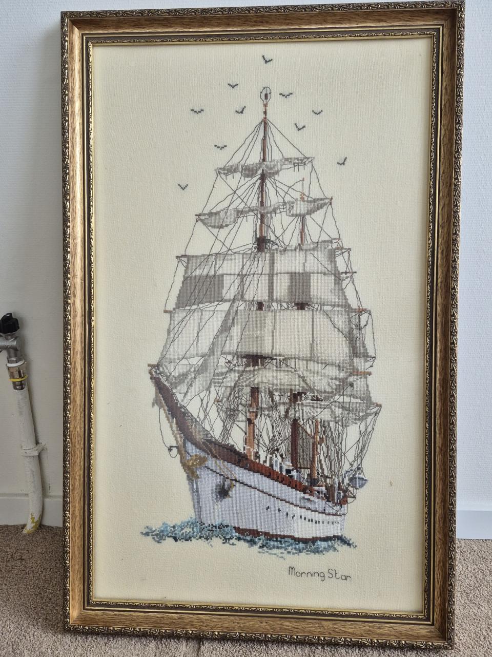 Geborduurde schilderij