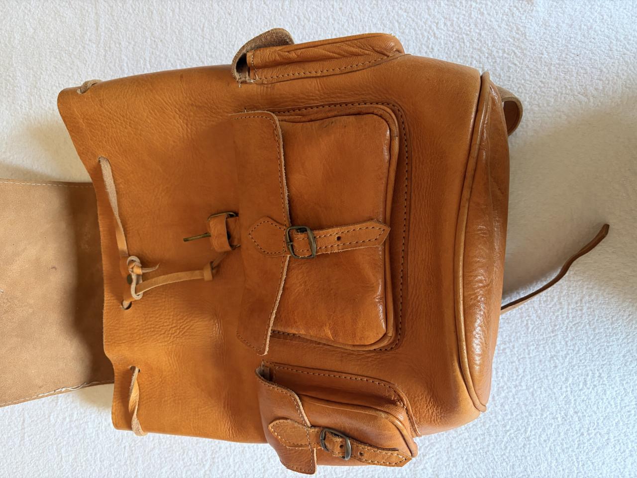 Leren rugtas