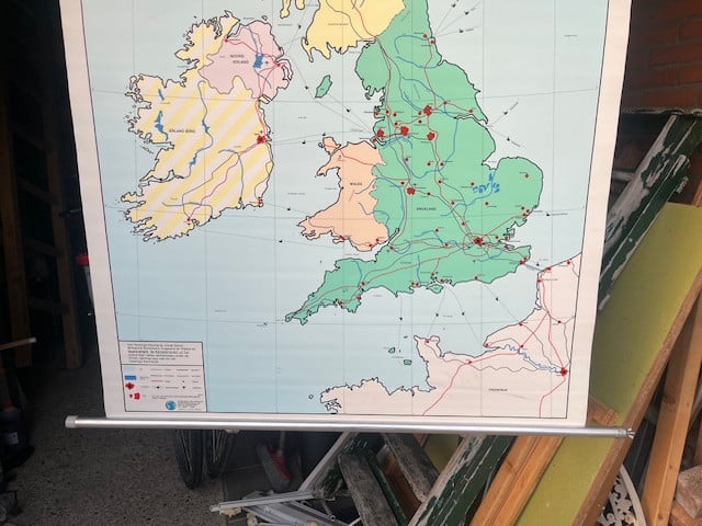 Schoolkaart Groot Brittannië en Ierland