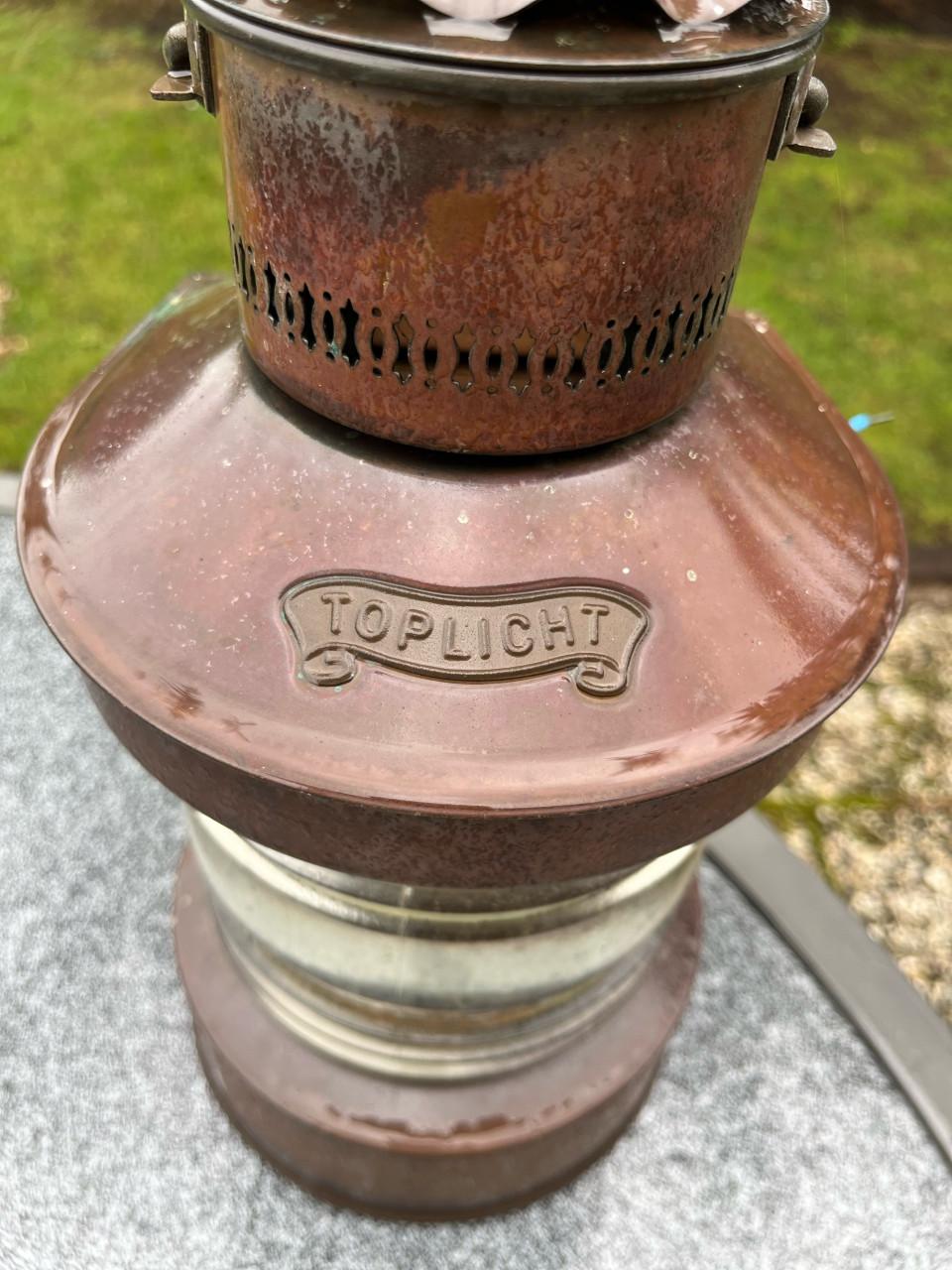 Vintage scheepslamp/buitenlamp Toplicht – industrieel