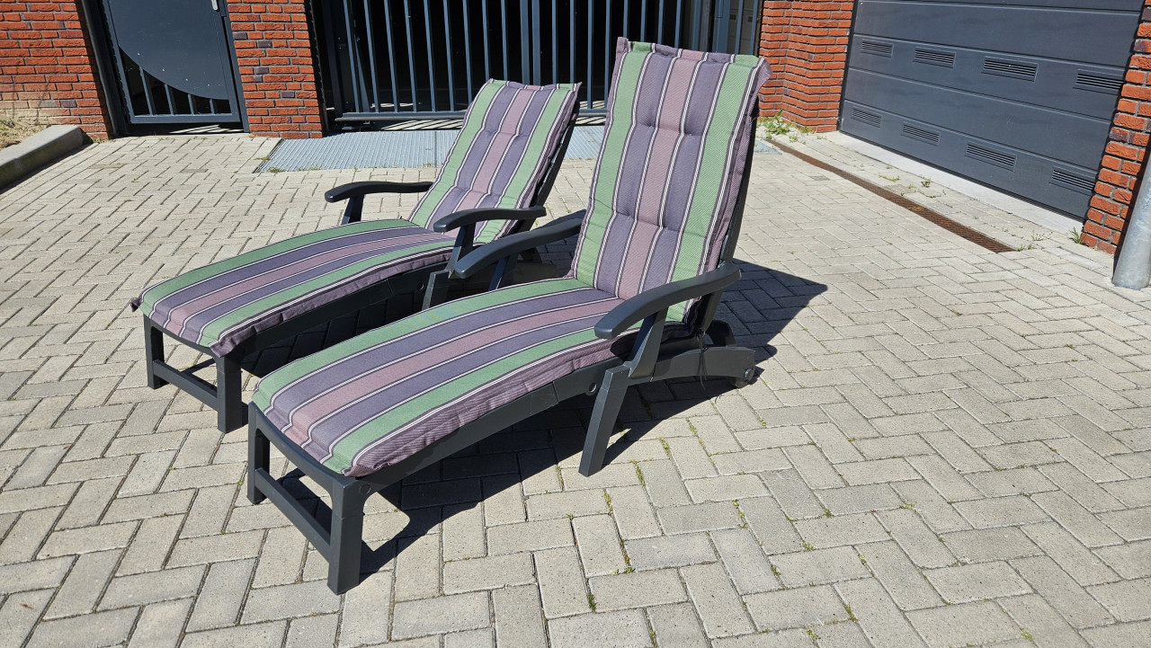 HARTMAN ligbed stoelen met kussen (2x)