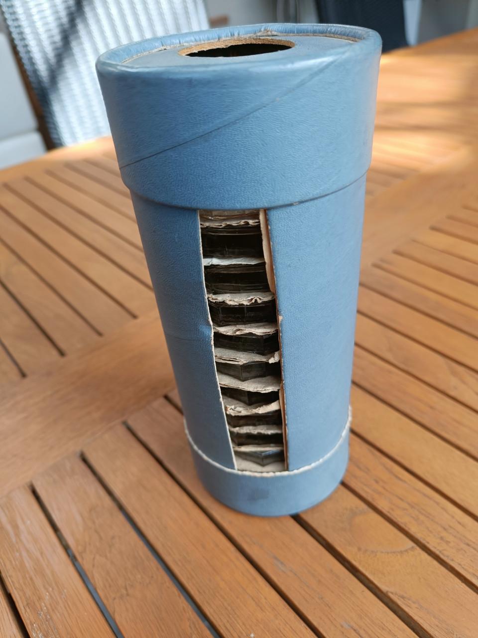 12 onderzetters gegraveerd glas