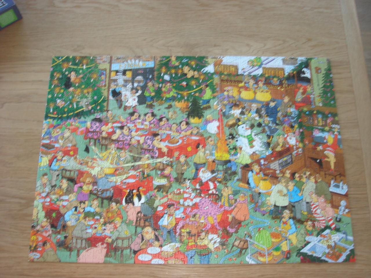 Te koop Complete Jan van Haasteren puzzel Het kerst diner 1000 stukjes