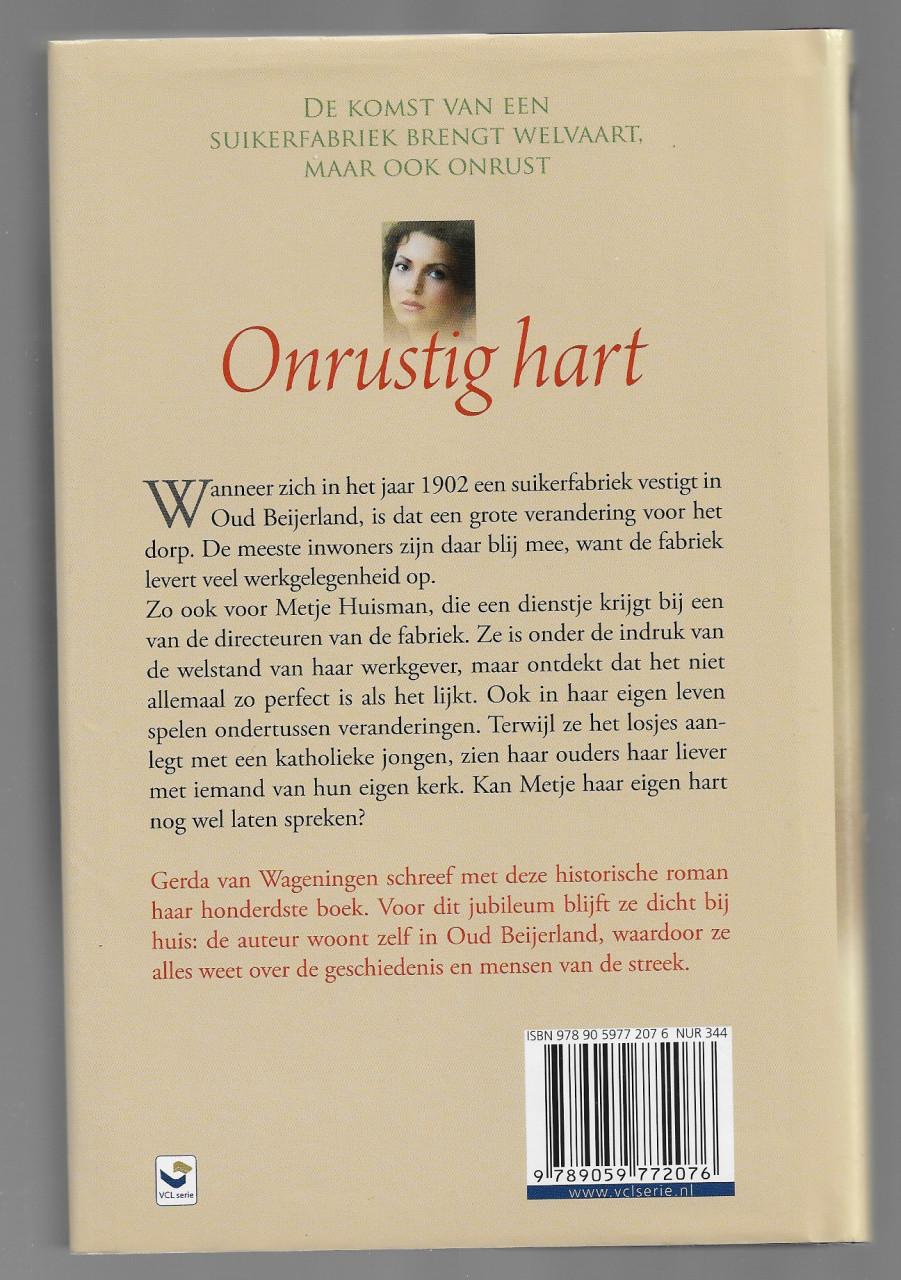 Boek   B 65  Onrustig hart van Gerda van Wageningen   215 bladzijden
