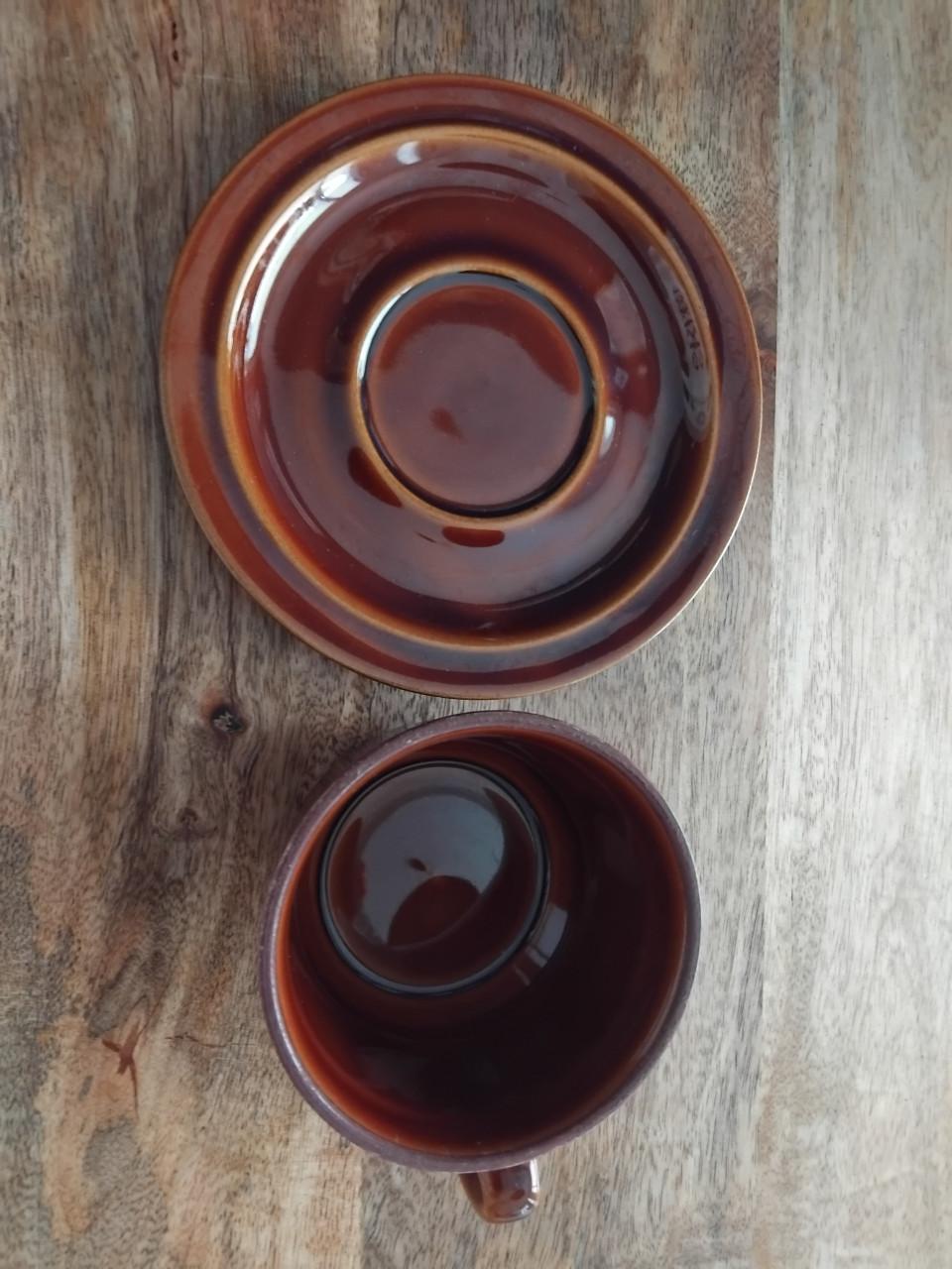 Vintage Theepot + Kop en schotel Colditz