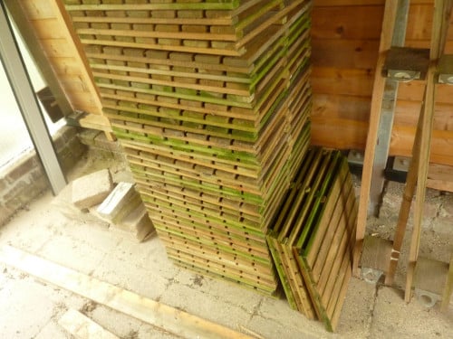 Houten tuintegels