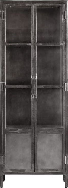 Industriële Vitrinekast Carpino (65cm breed) metaal/glas