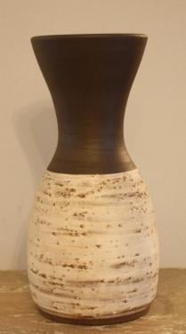 Vintage vaas beige toupe bruin