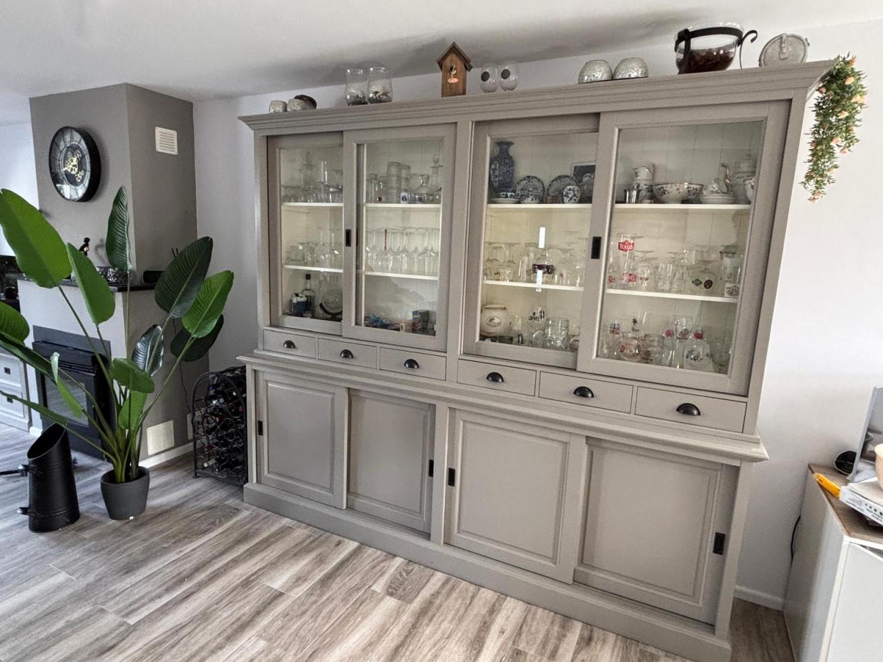 Buffetkast Napoli 220cmx258cmx53cm Oud grijs antiek