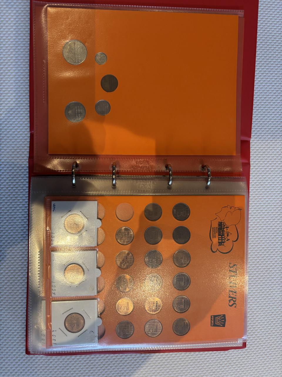 Map Nederlandse munten Beatrix van 1980 tot 2001