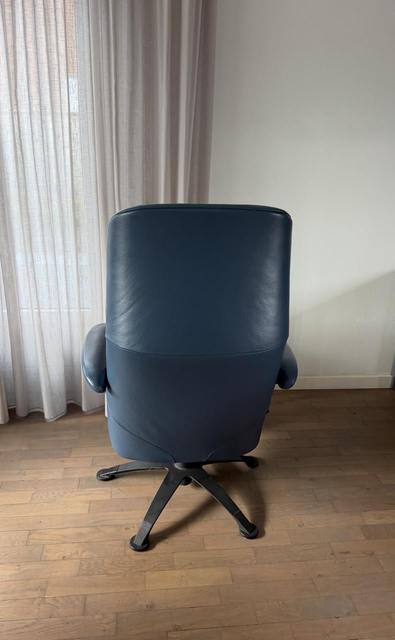 Jori Symphony relax fauteuil in blauw leer