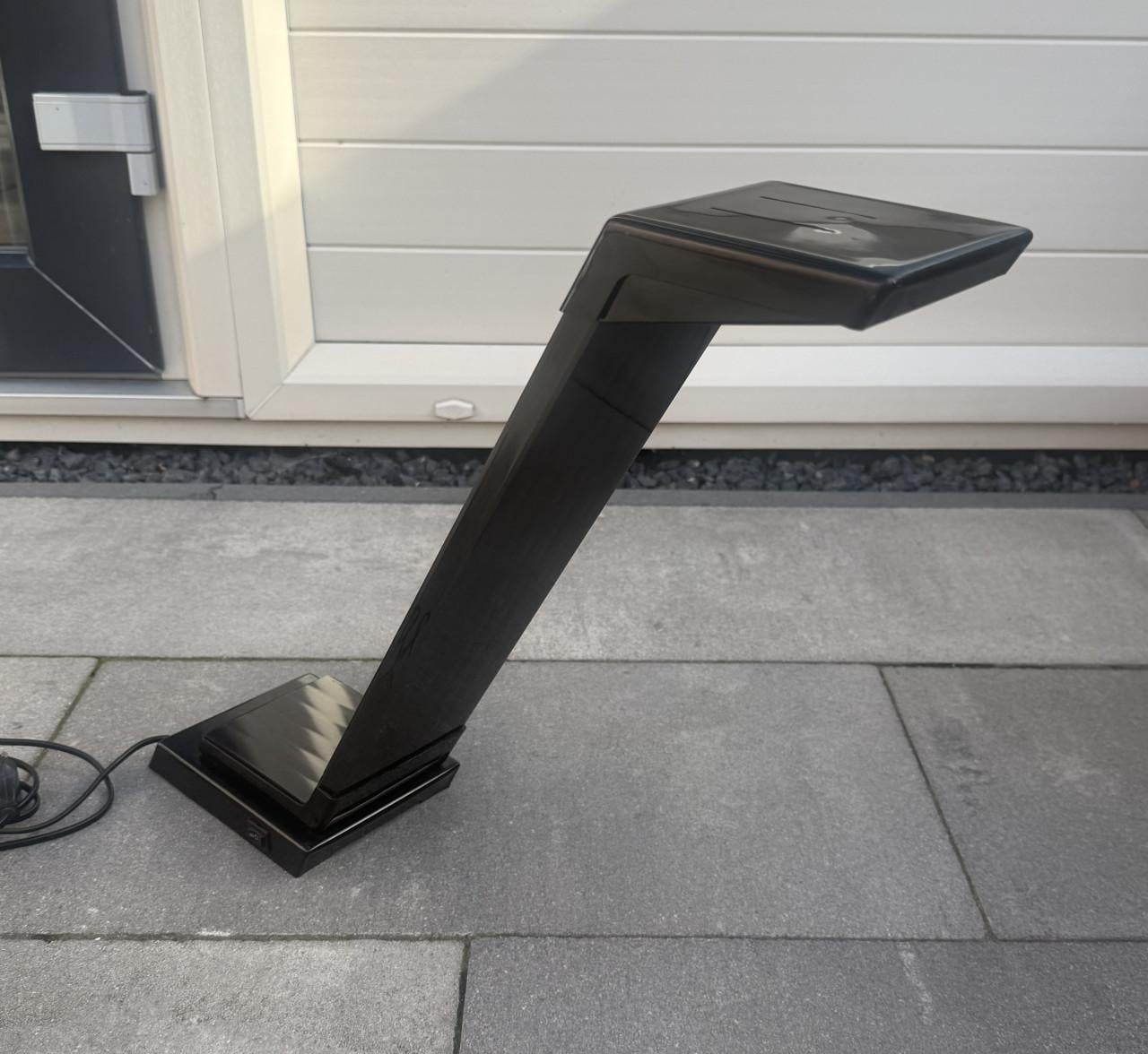 Vintage Post Moderne tafel-/bureau lamp zwart