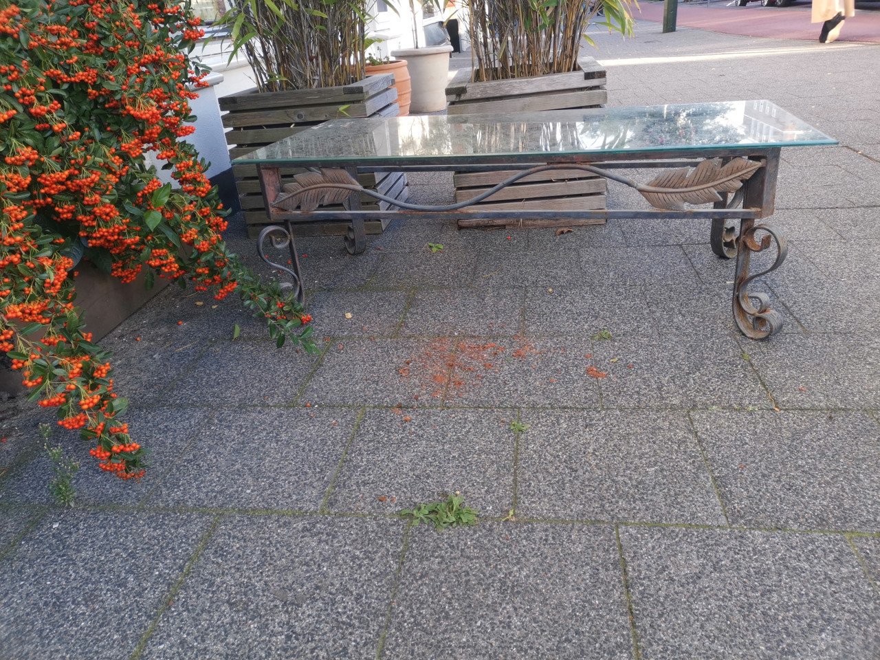 Smeedijzeren tuintafel