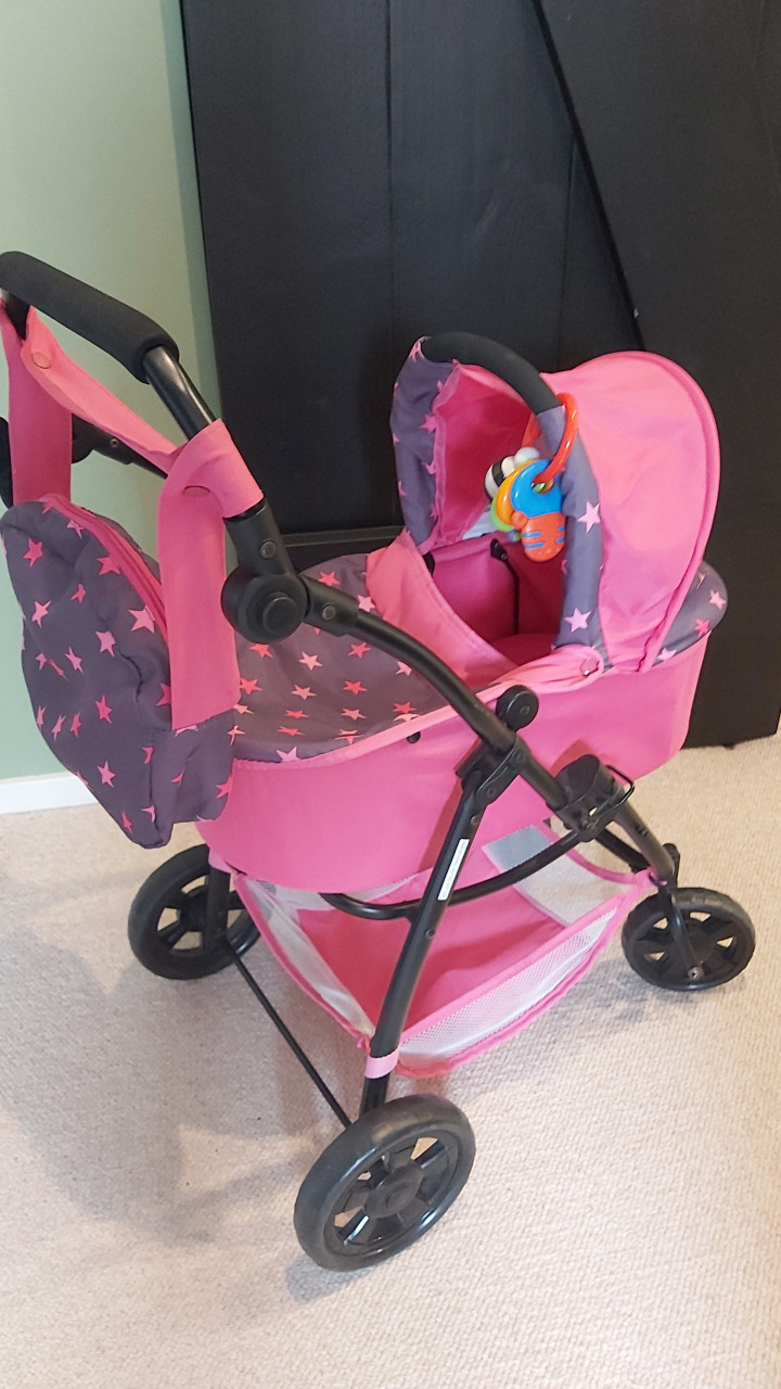 Poppenwagen drie in 1 merk Bayer chic