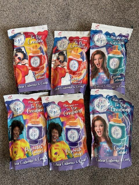 6 pakjes Tie Dye Creator textiel verf.