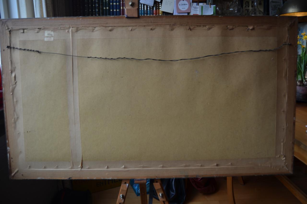 Grote kleurenets (?) Stadsgezicht Brugge, gesigneerd 'van Meulen'