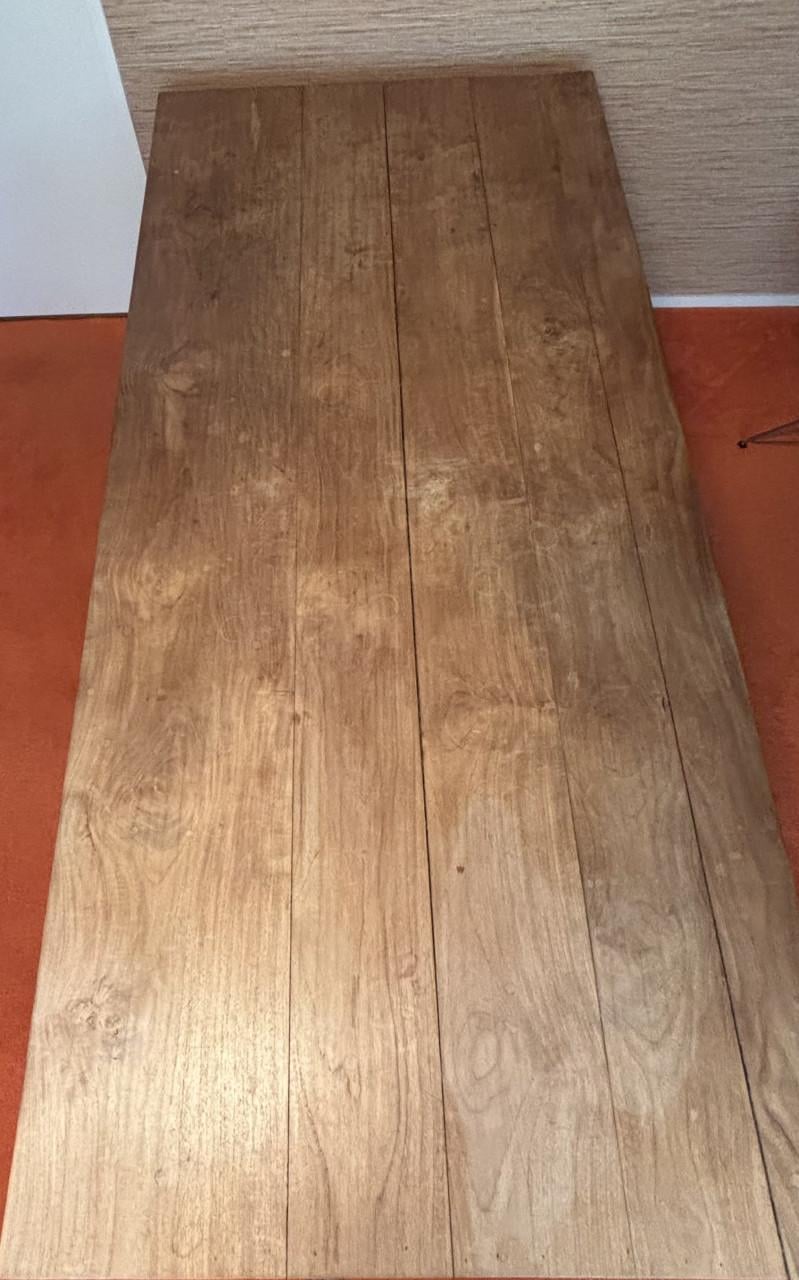 Massief houten eettafel 220x100