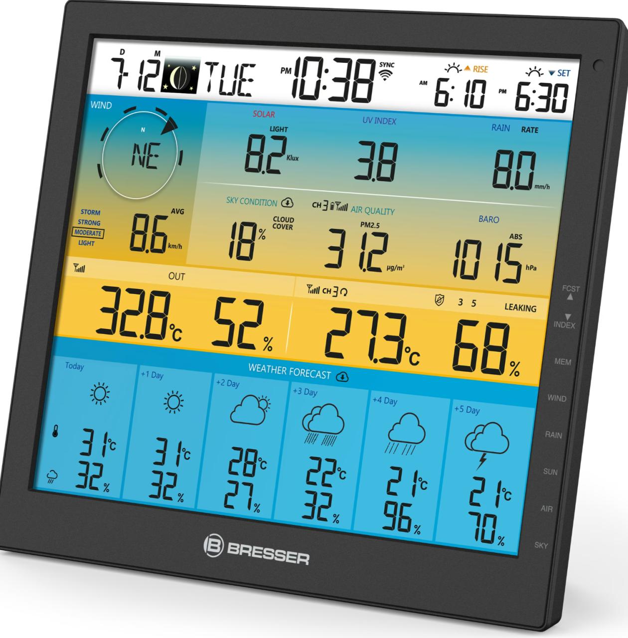 Weerstation PRO with 7 in 1 outdoor sensor van BRESSER