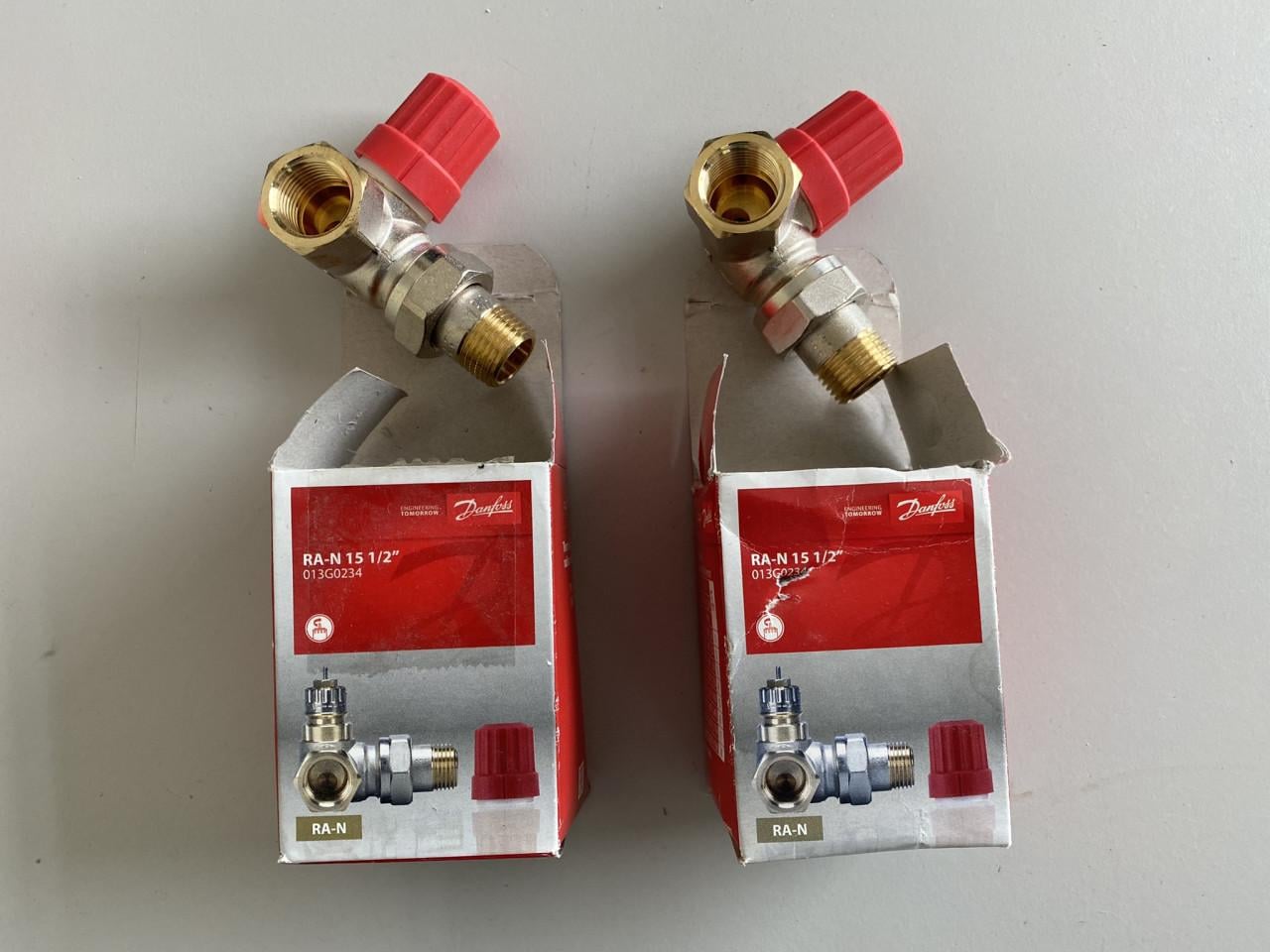 Danfoss thermostatische kranen voor radiator. Nieuw en gebruikt.