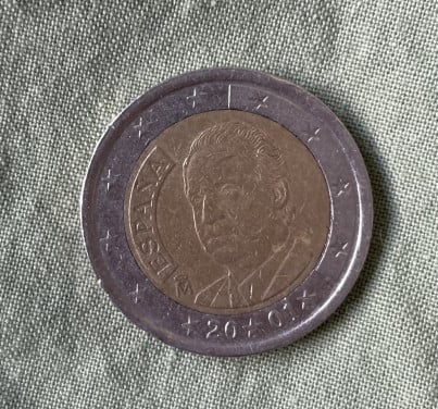 2 euromunt Spanje 2001 speciaal