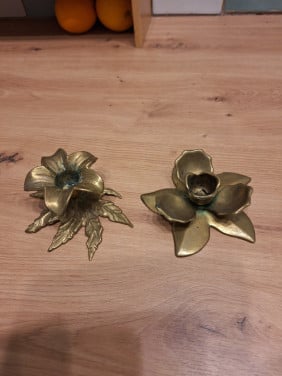 2 vintage kandelaars