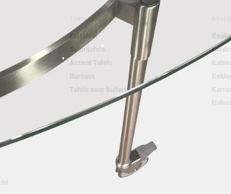 Glazen eettafel met RSV poten