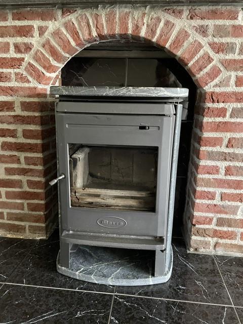 Houtkachel met speksteen