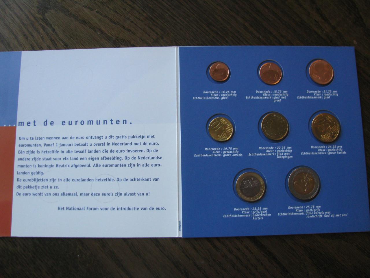2 Mapjes met euromunten.