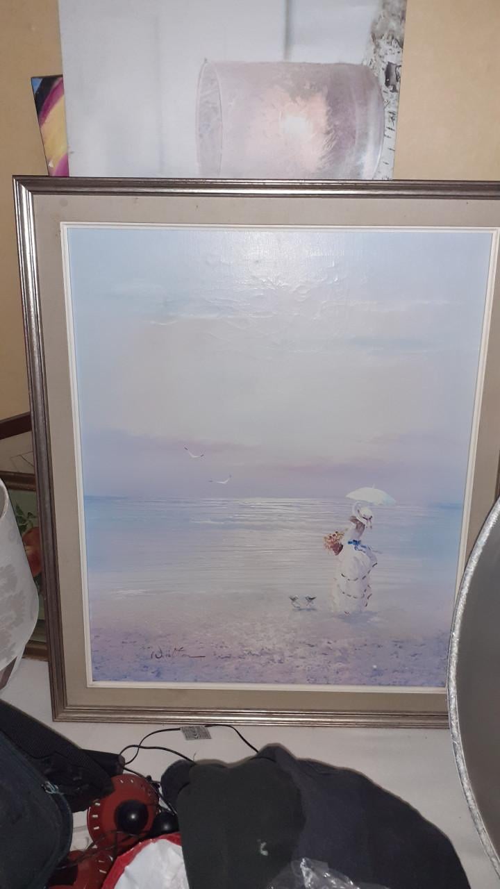 Schilderij "Roei-Boot gestrand in de Duinen "