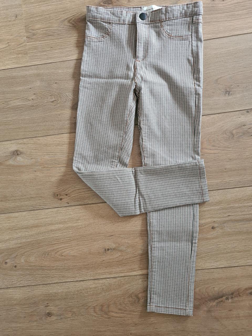 Lefties beige geruite broek maat 140