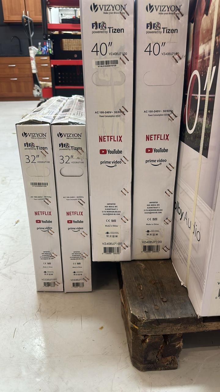 Pallet 9 stuks LCD tv