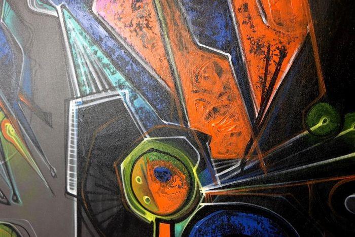 " Sol Naciente " XXL Acrylschilderij van Simeon Gonzales 150 cm x 120 cm