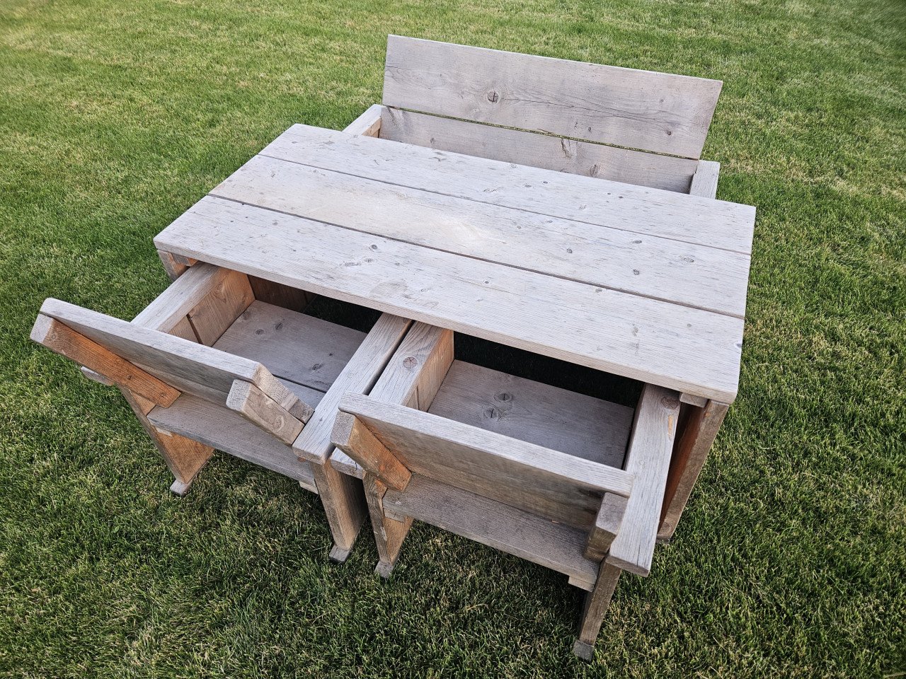 Kindertuinset van  steigerhout