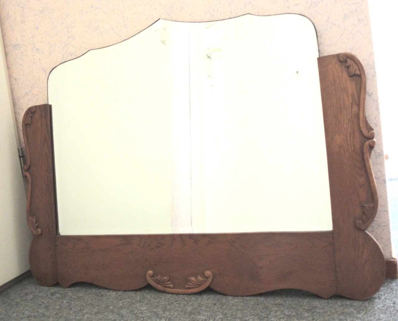 Vintage spiegel met facetrand