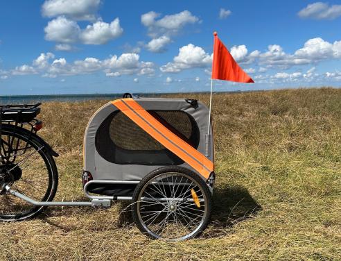 Te koop: Grote Duvo hondenfietskar – Opvouwbaar & Comfortabel (ZGAN)