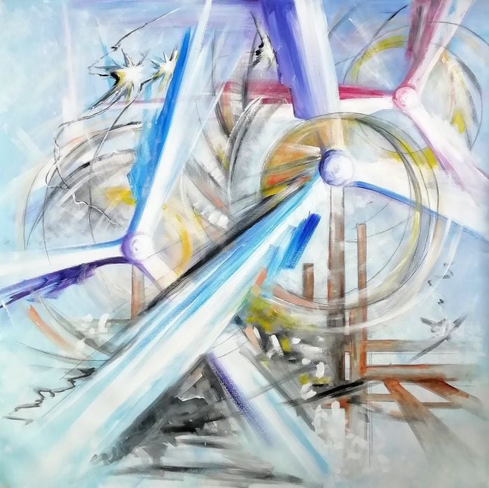 " Hijos del Viento " Acrylschilderij uit 2010 van Oleg Shovk